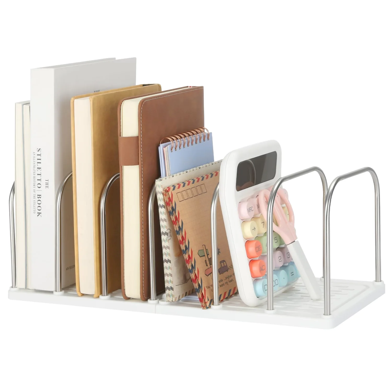 LETURE Adjustable Mail and File Holder in White