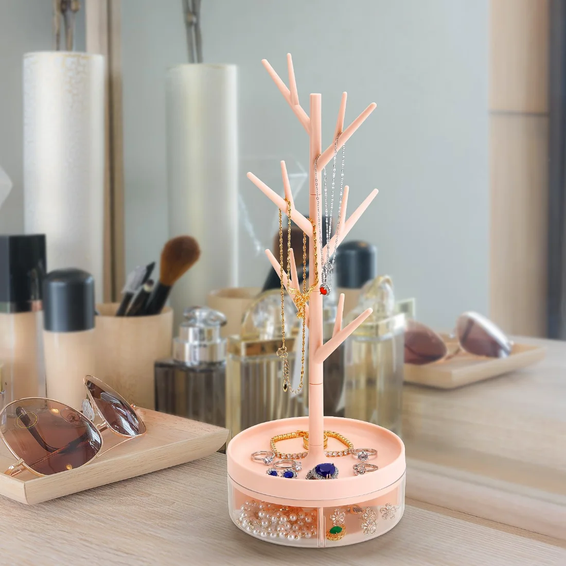 LETURE Branch Jewelry Stand in Pink, view 3