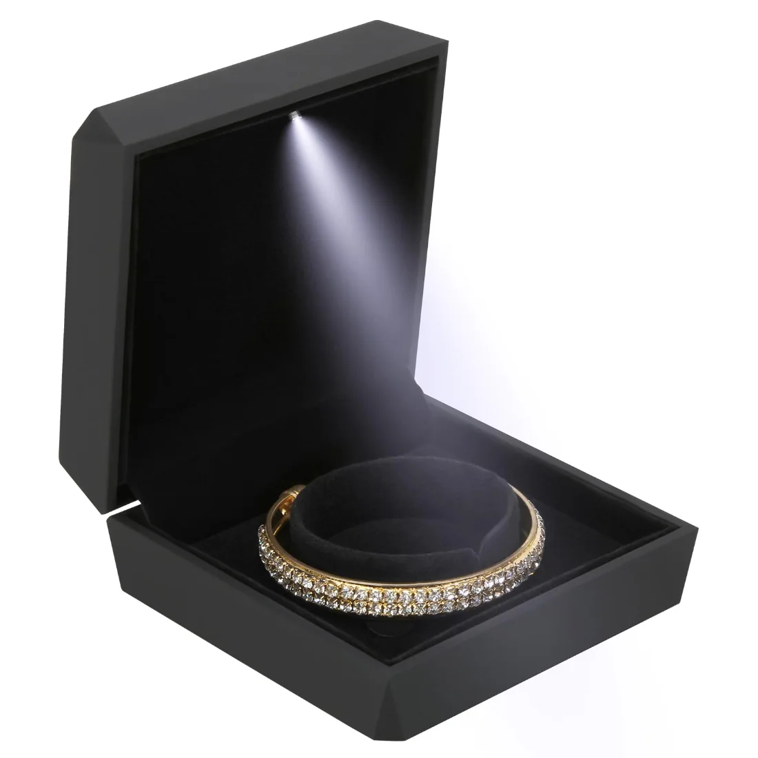 LETURE Elegant LED Bracelet Box in Black, view 3
