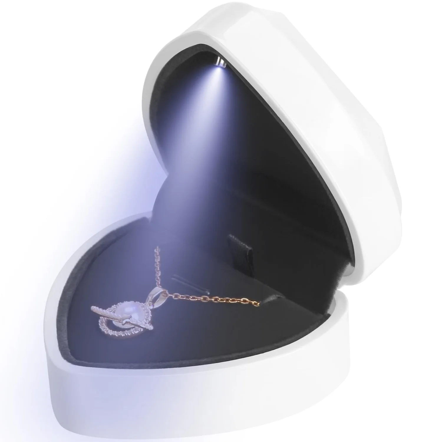 LETURE Heart LED Pendant Box in White