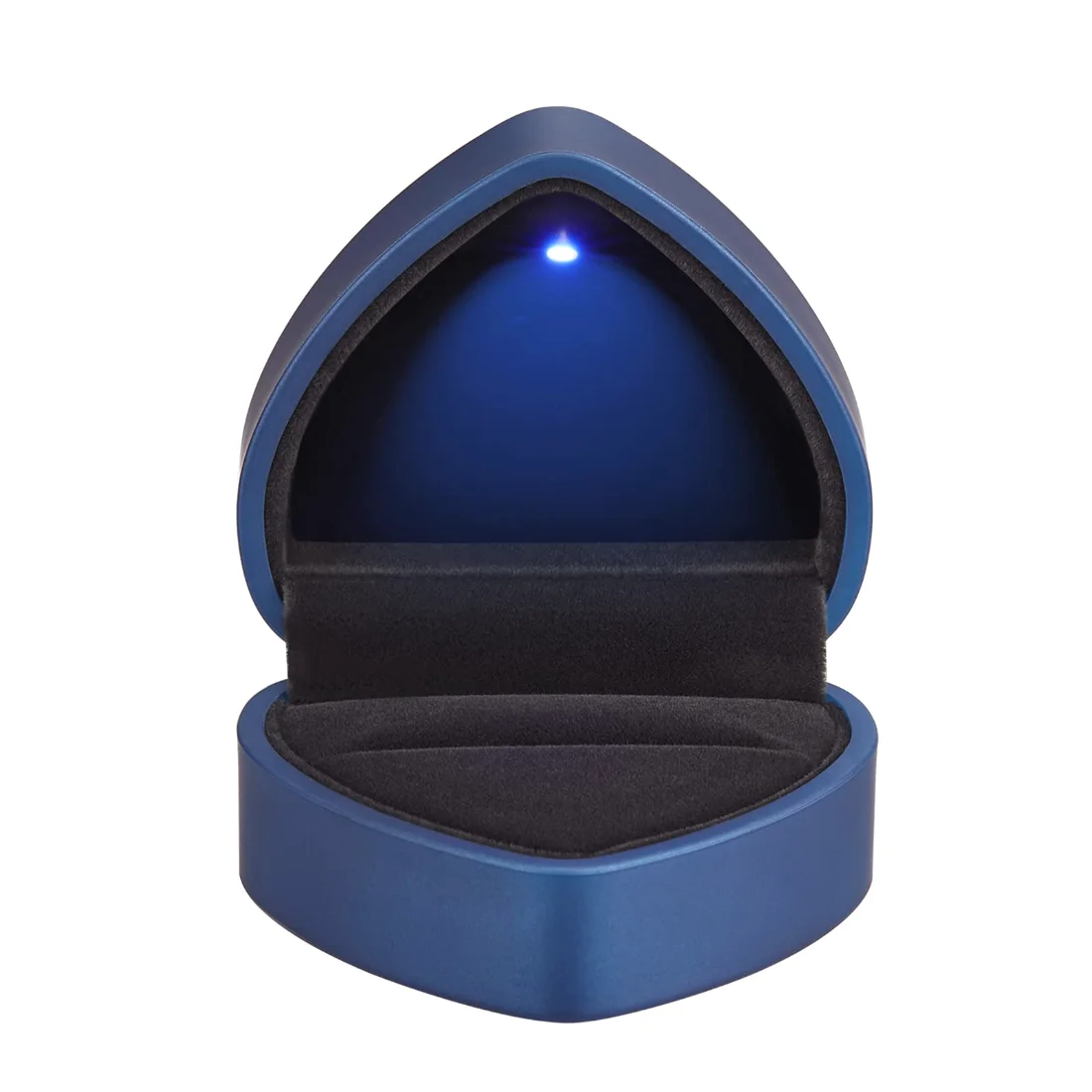 LETURE Heart LED Ring Box in Blue, view 2