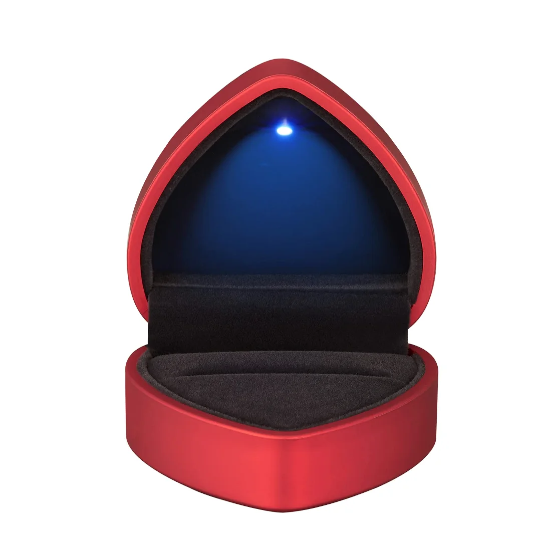 LETURE Heart LED Ring Box in Red, view 2