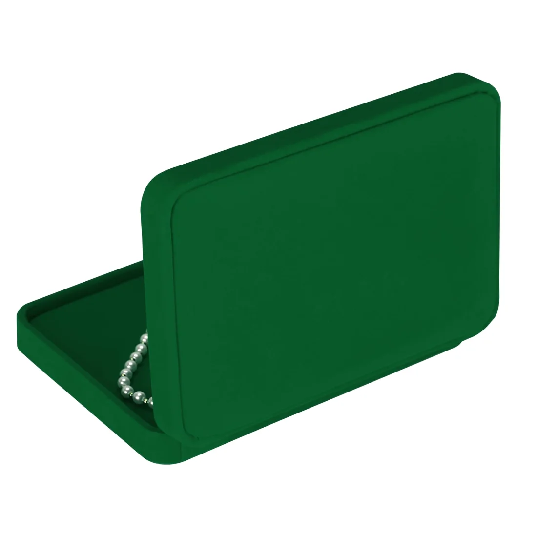 LETURE Large Velvet Set Box in Green, view 2