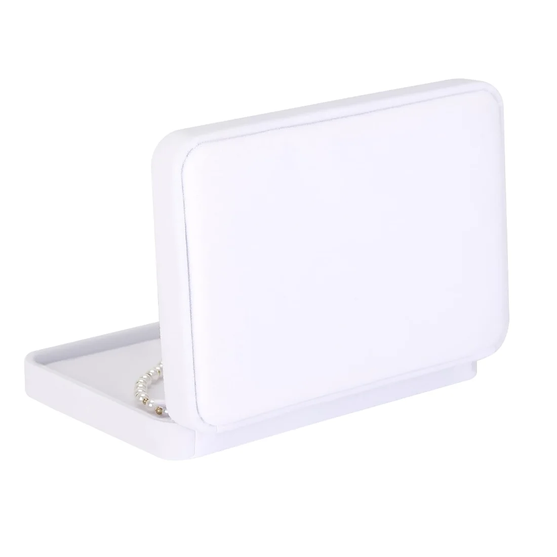 LETURE Large Velvet Set Box in White, view 2