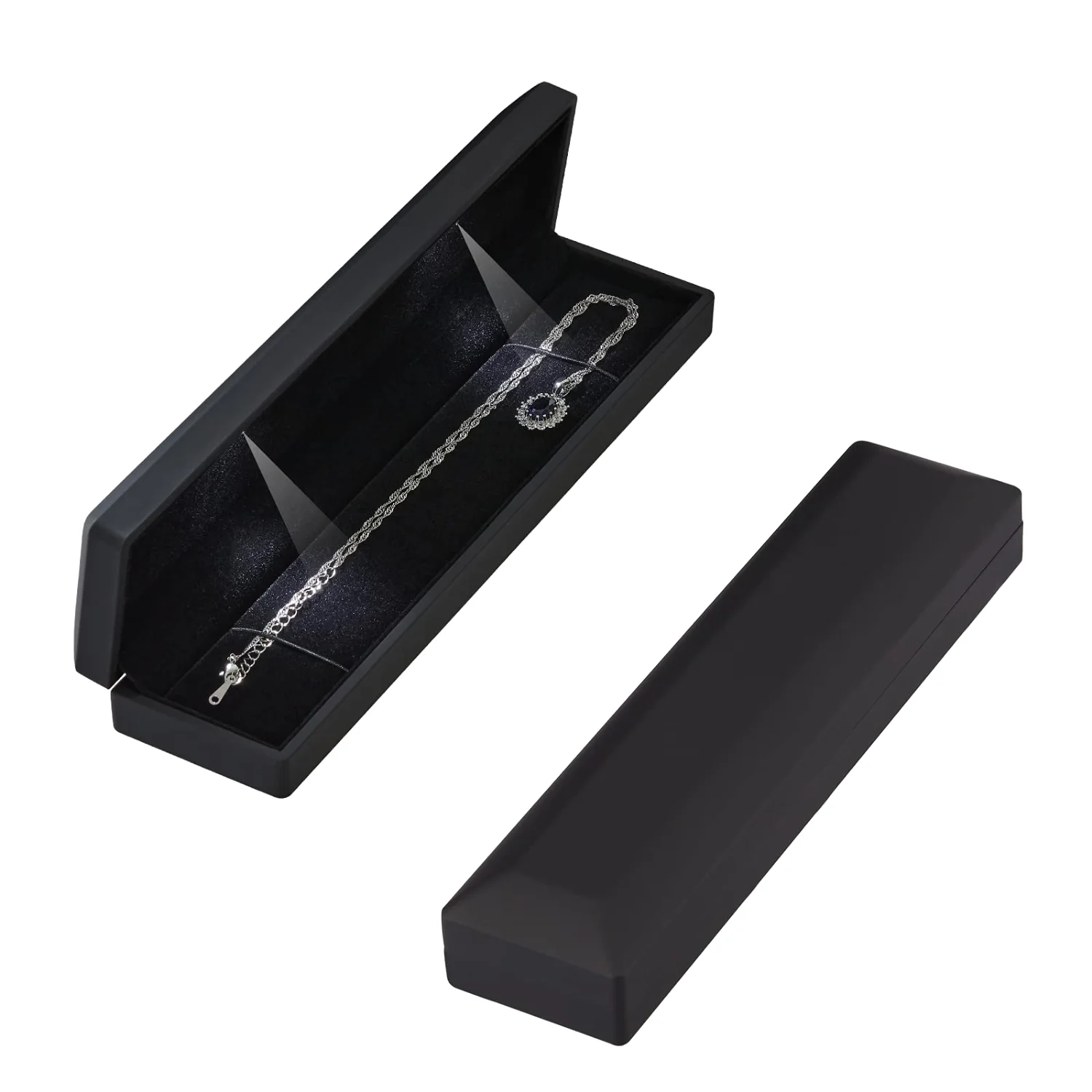 LETURE LED Long Necklace Box in Black