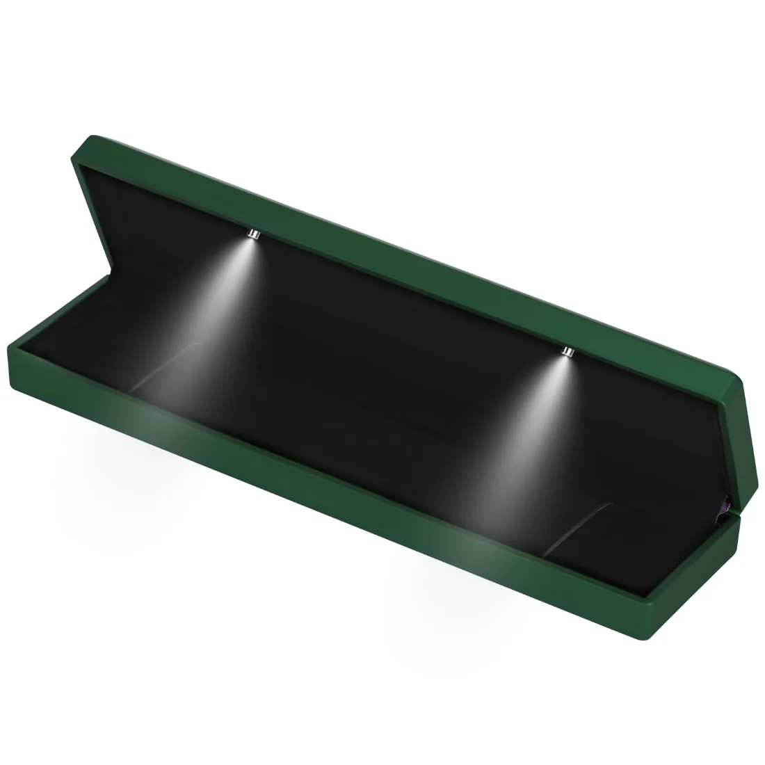 LETURE LED Long Necklace Box in Green, view 3