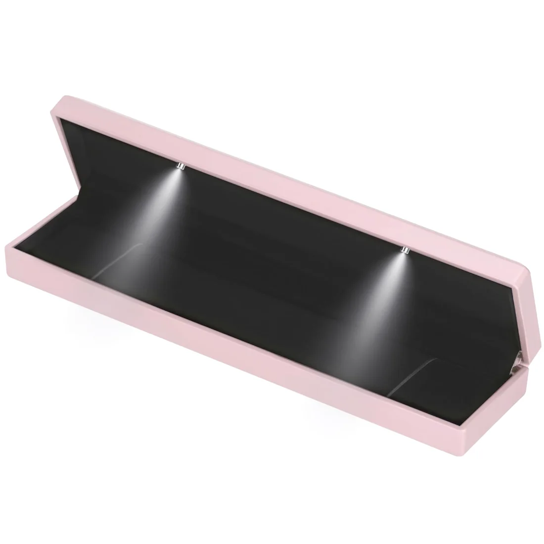 LETURE LED Long Necklace Box in Pink, view 3