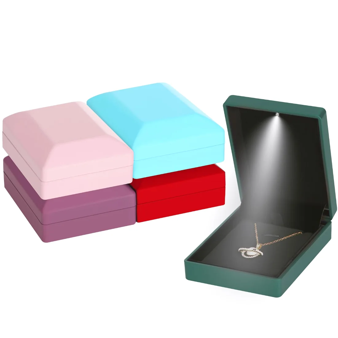LETURE LED Pendant Box in Green, view 5