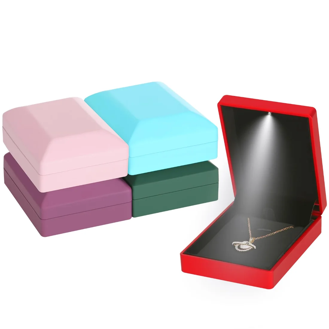 LETURE LED Pendant Box in Red, view 5