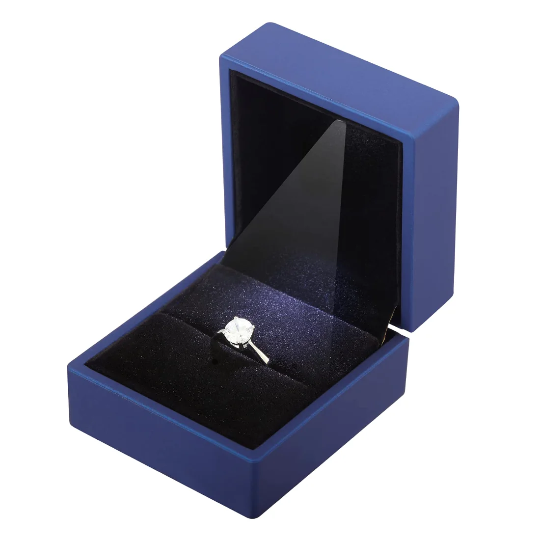 LETURE LED Ring and Earring Boxes, Set of 2 in Blue, view 5