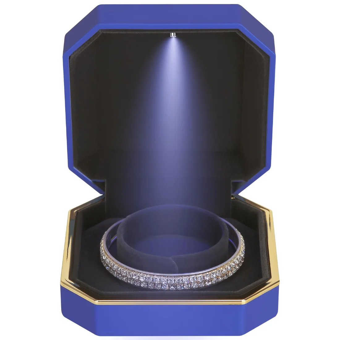 LETURE Luxury LED Bracelet Box in Blue, view 2