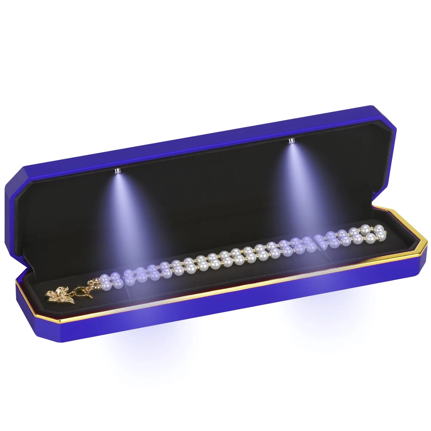 LETURE Luxury LED Long Chain Box in Blue