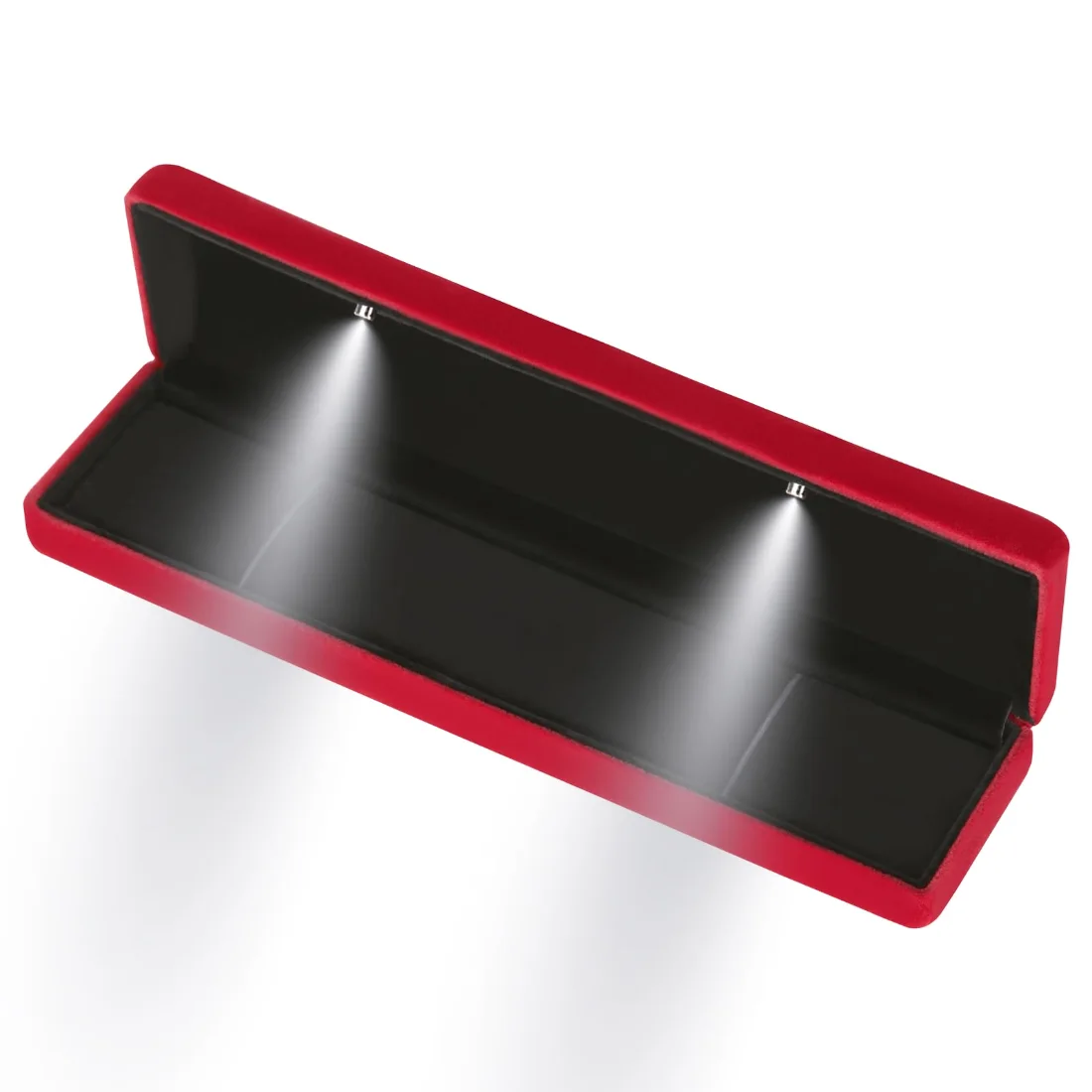 LETURE Metal LED Long Chain Box in Red, view 2