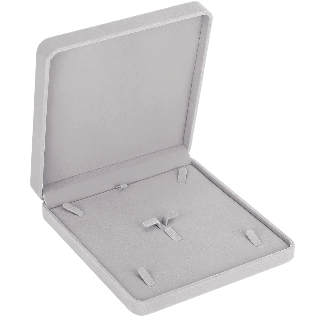 LETURE Square Velvet Set Box in Grey, view 4
