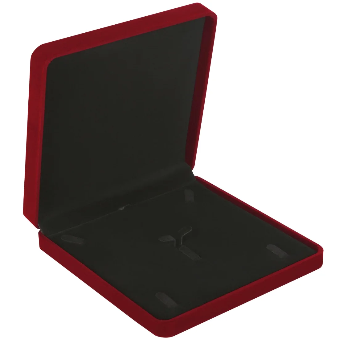 LETURE Square Velvet Set Box in Red, view 4