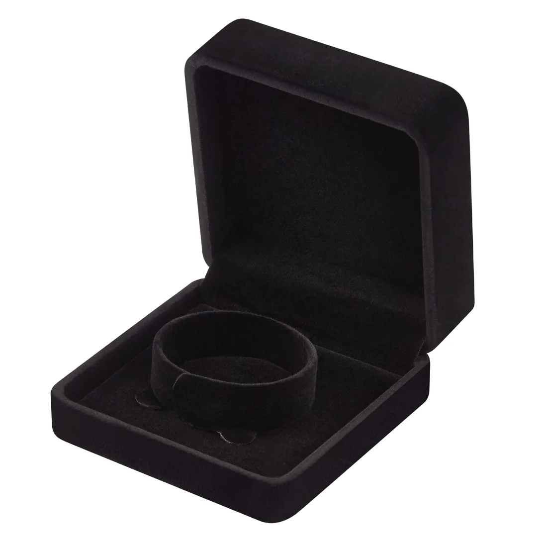 LETURE Velvet Bracelet Boxes, Set of 2 in Black, view 5