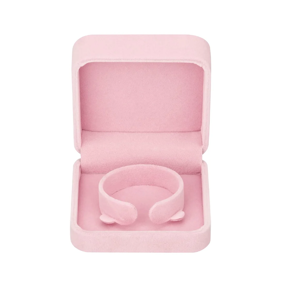 LETURE Velvet Bracelet Boxes, Set of 2 in Pink, view 4
