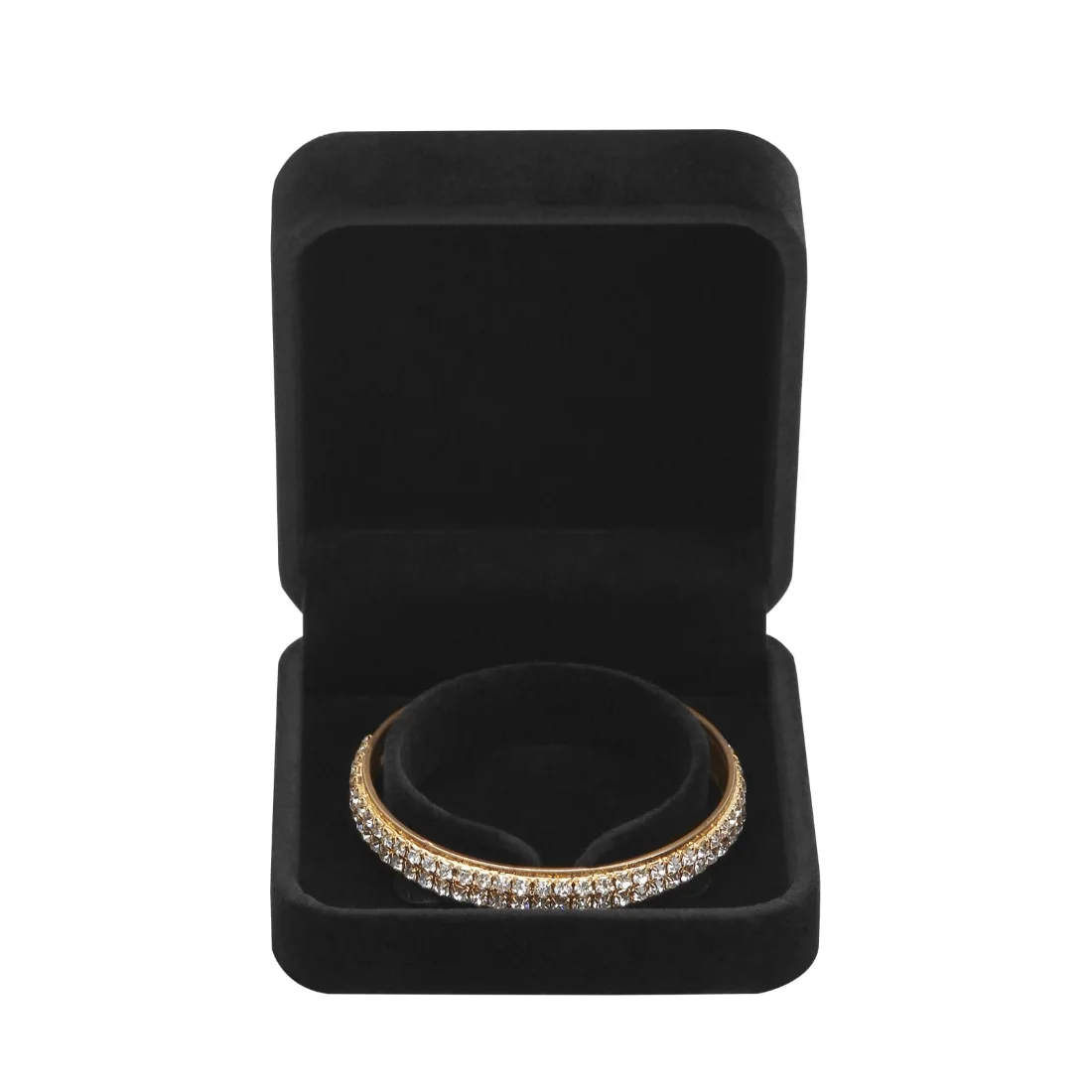 LETURE Velvet Bracelet Boxes, Set of 4 in Black, view 5