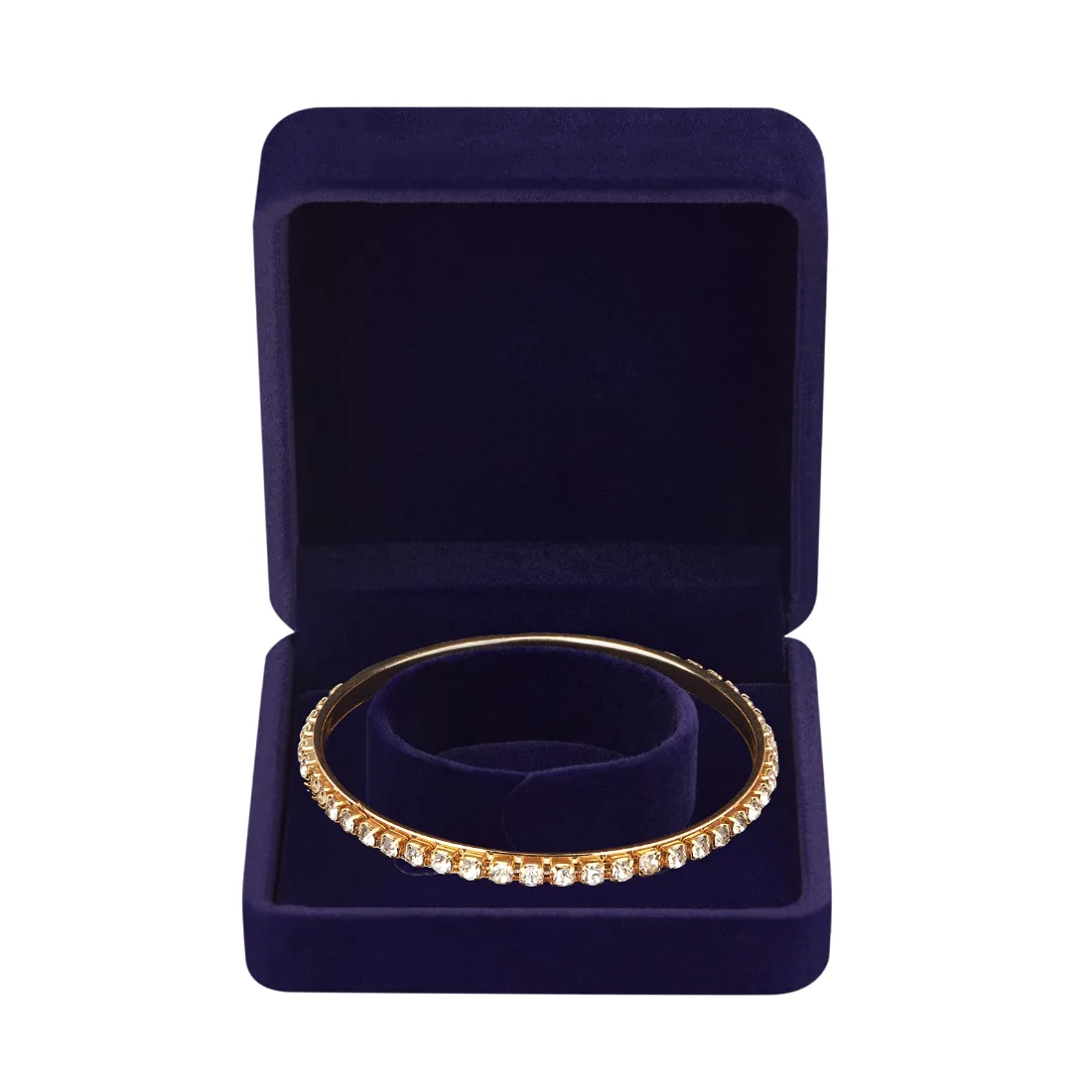 LETURE Velvet Bracelet Boxes, Set of 4 in Blue, view 5