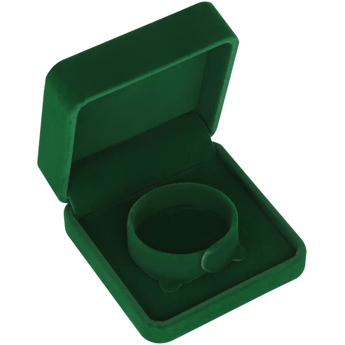 LETURE Velvet Bracelet Boxes, Set of 4 in Green, view 4