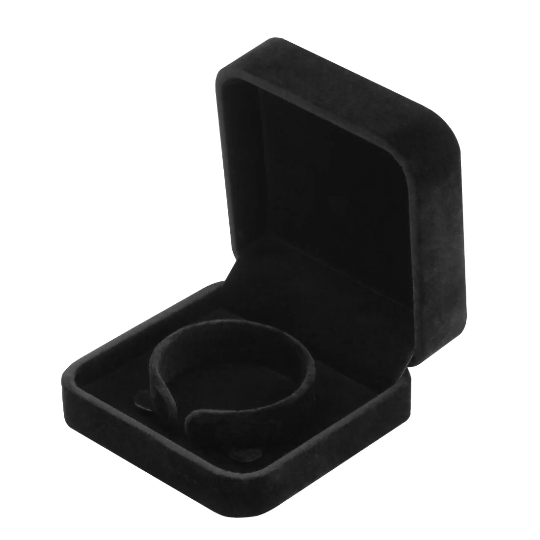 LETURE Velvet Bracelet Boxes, Set of 6 in Black, view 3