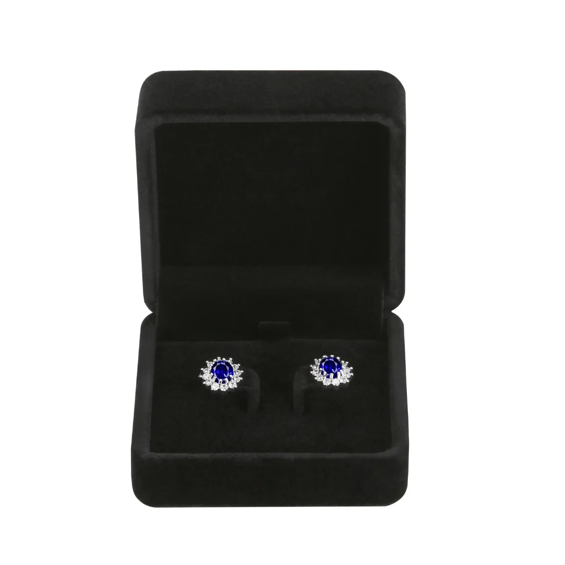 LETURE Velvet Earring Boxes, Set of 6 in Black, view 4