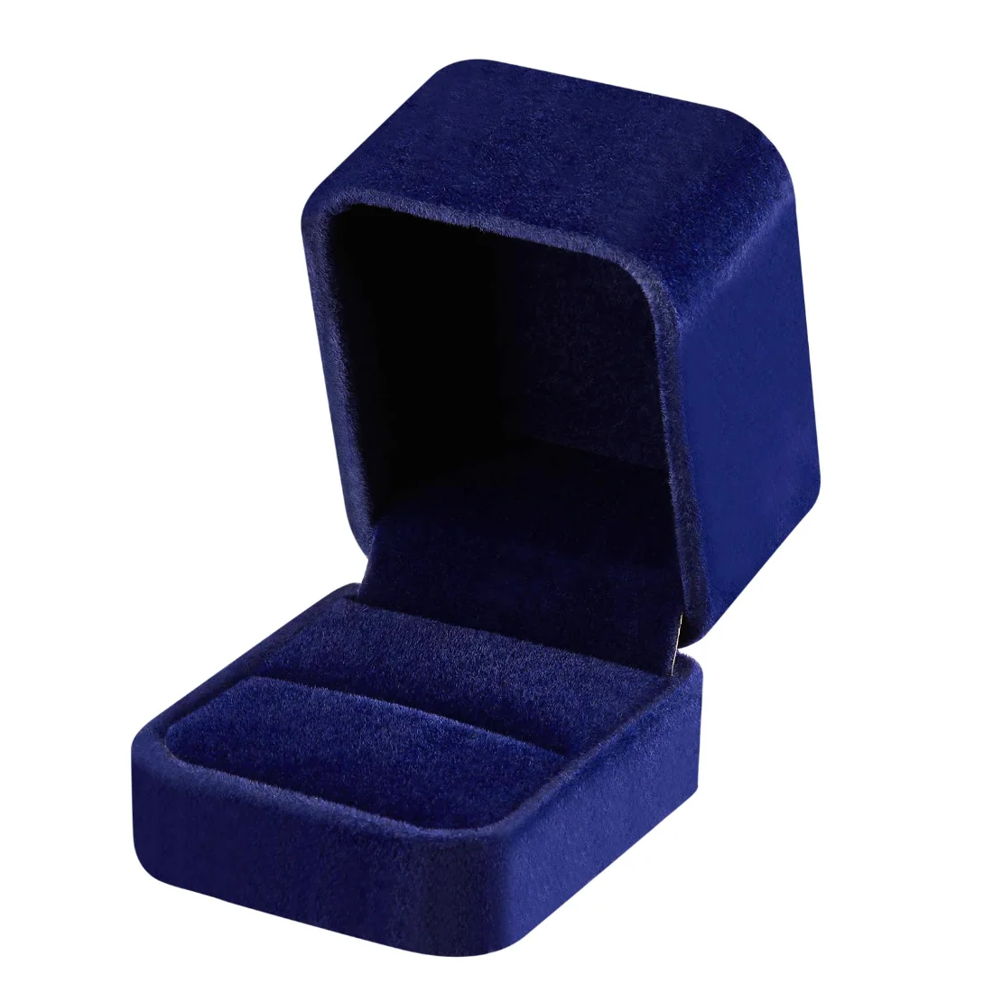 LETURE Velvet Ring Boxes, Set of 4 in Blue, view 2