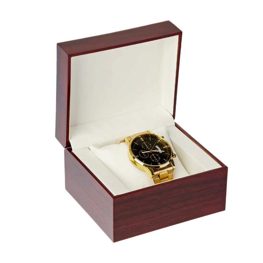LETURE Wooden Single Watch Box in White, view 4