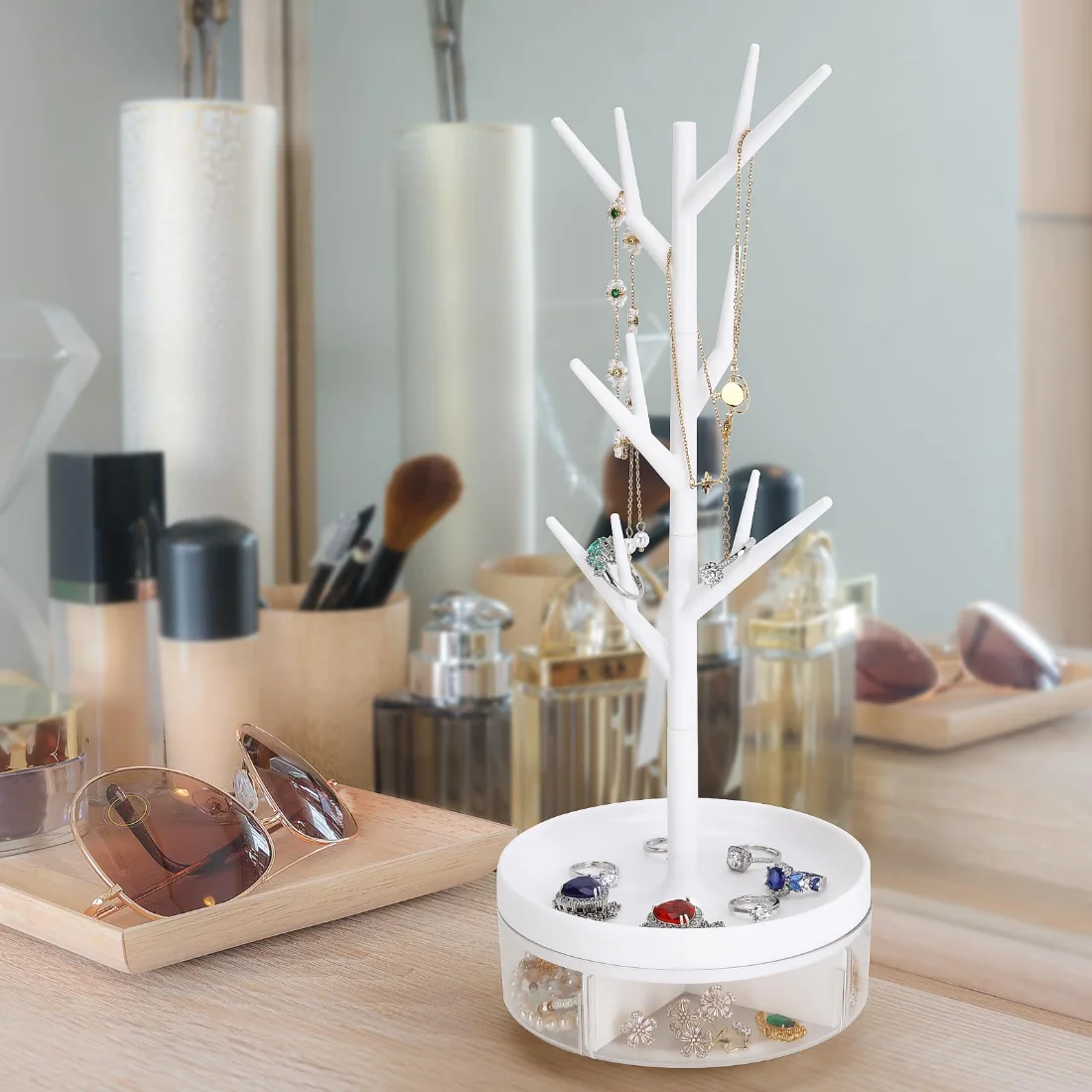LETURE Branch Jewelry Stand in White, view 3