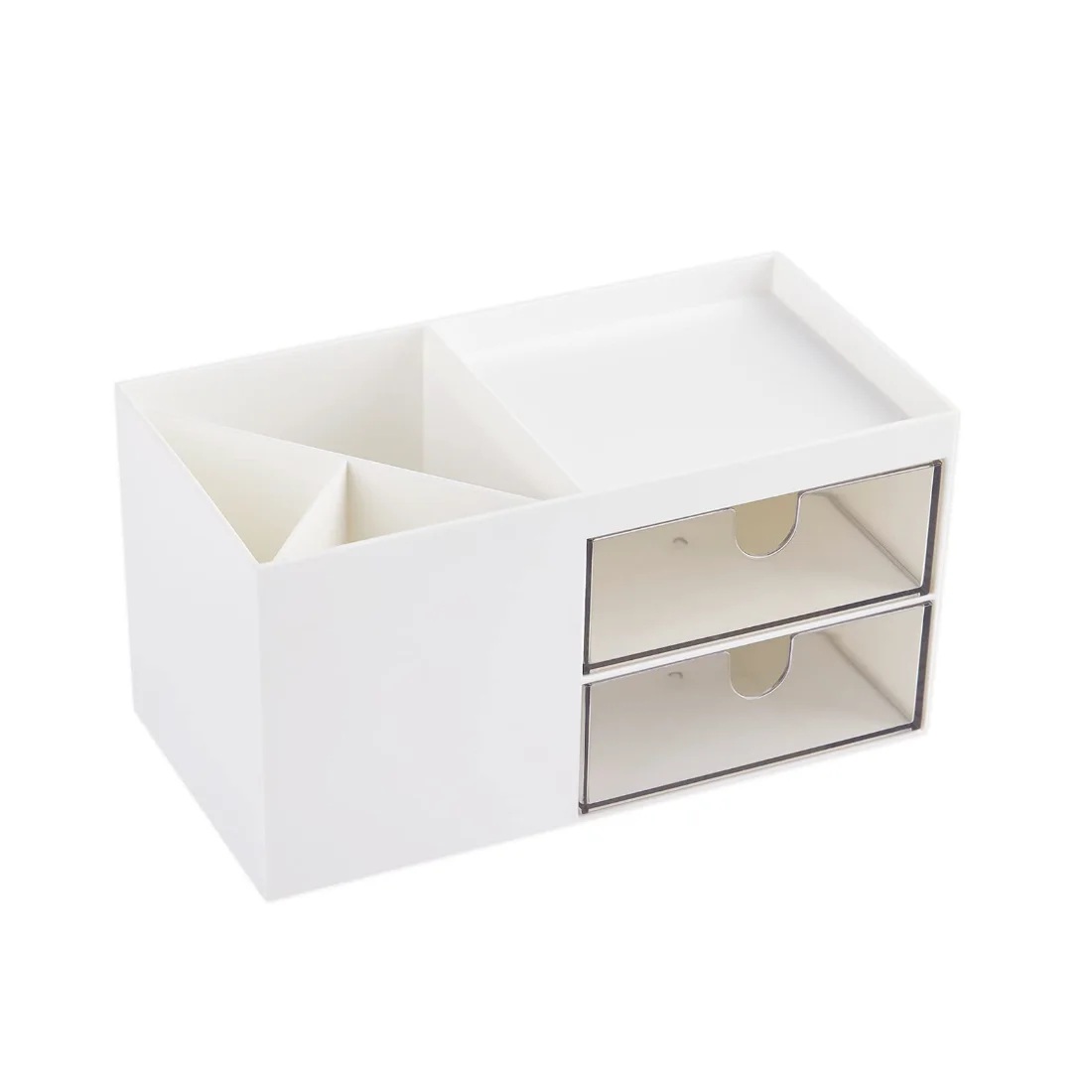 LETURE Desk Organizer with Drawer in White, view 5