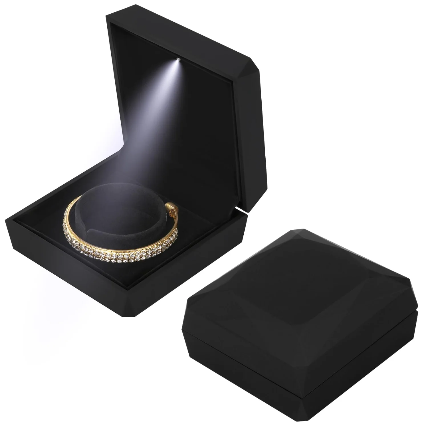 LETURE Elegant LED Bracelet Box in Black