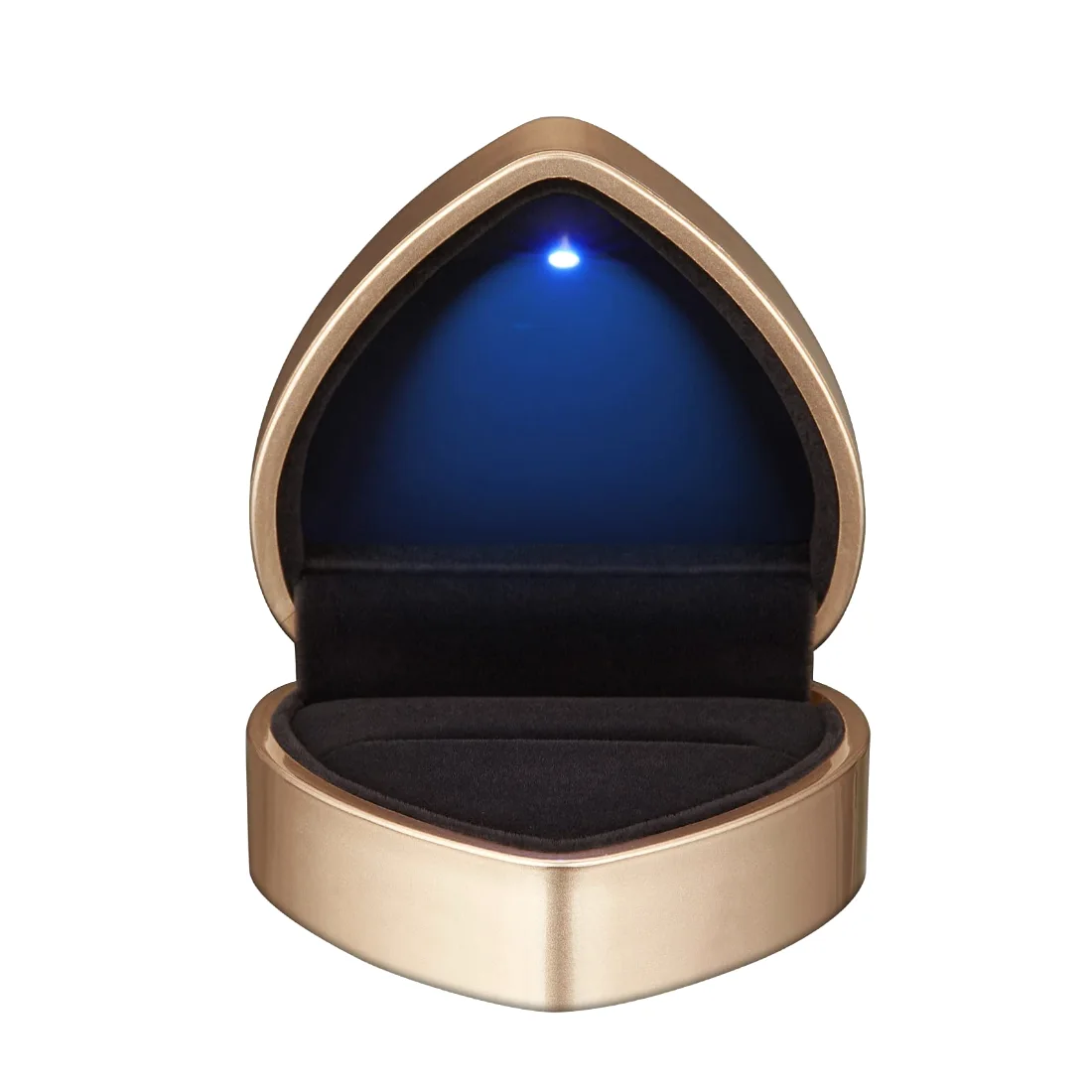 LETURE Heart LED Ring Box in Gold, view 2