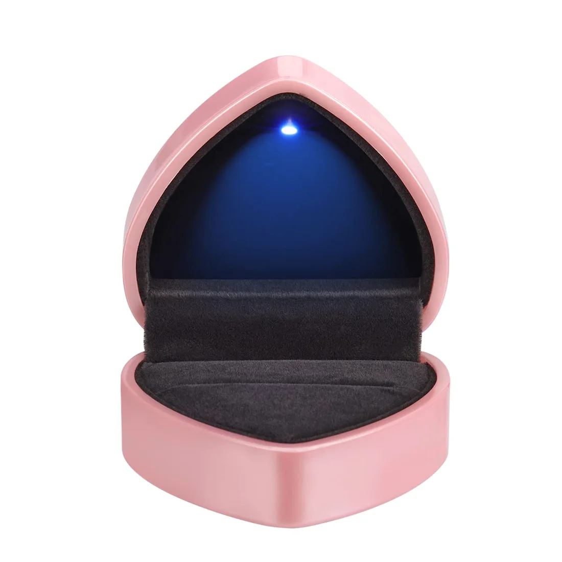 LETURE Heart LED Ring Box in Pink, view 2