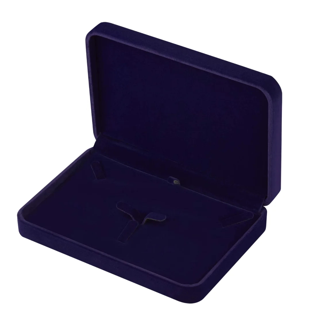 LETURE Large Velvet Set Box in Blue, view 2