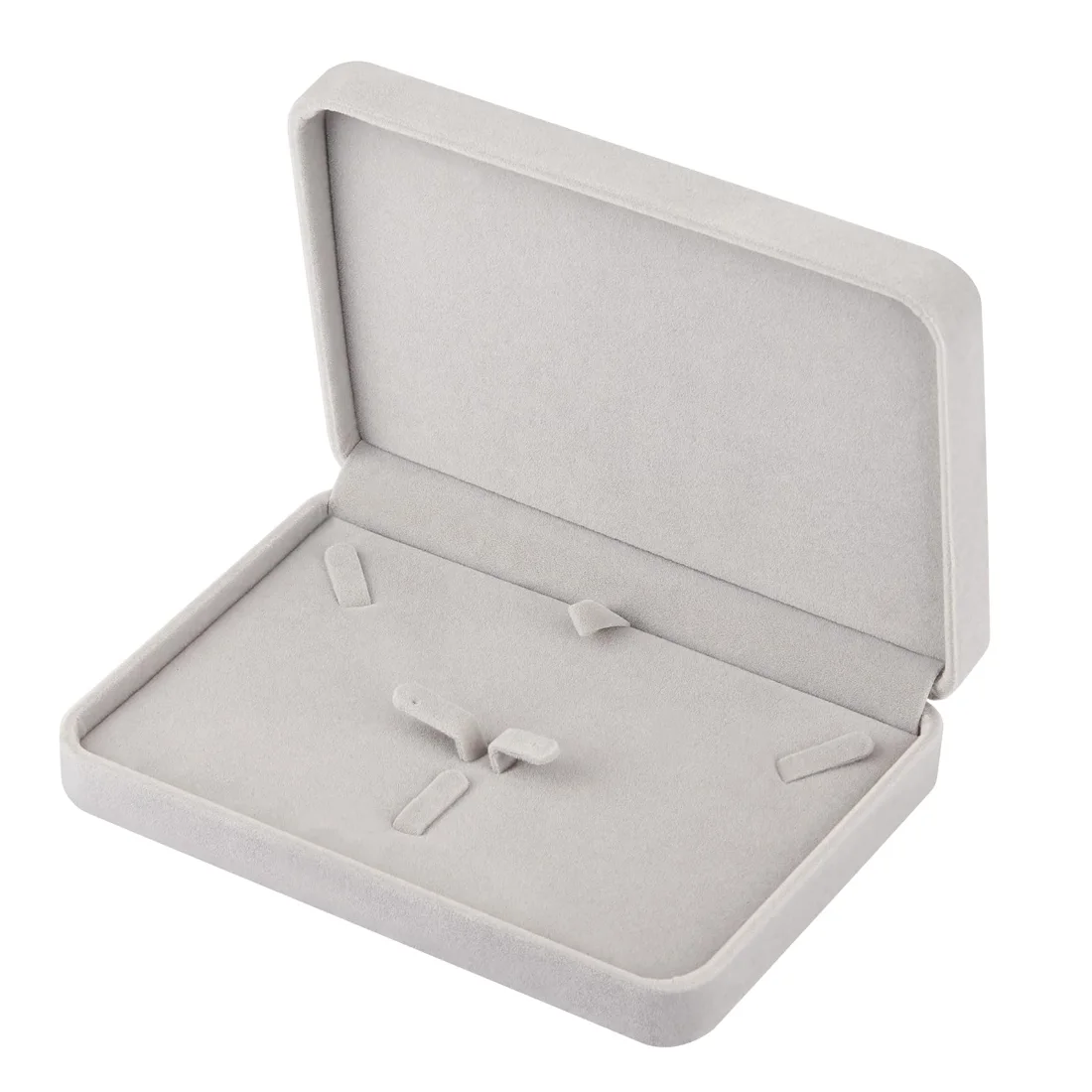 LETURE Large Velvet Set Box in Grey, view 2