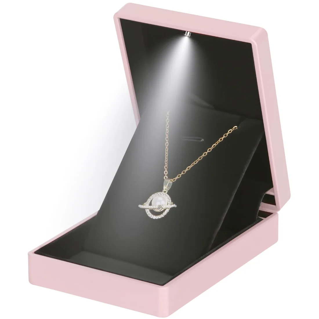 LETURE LED Pendant Box in Pink, view 2