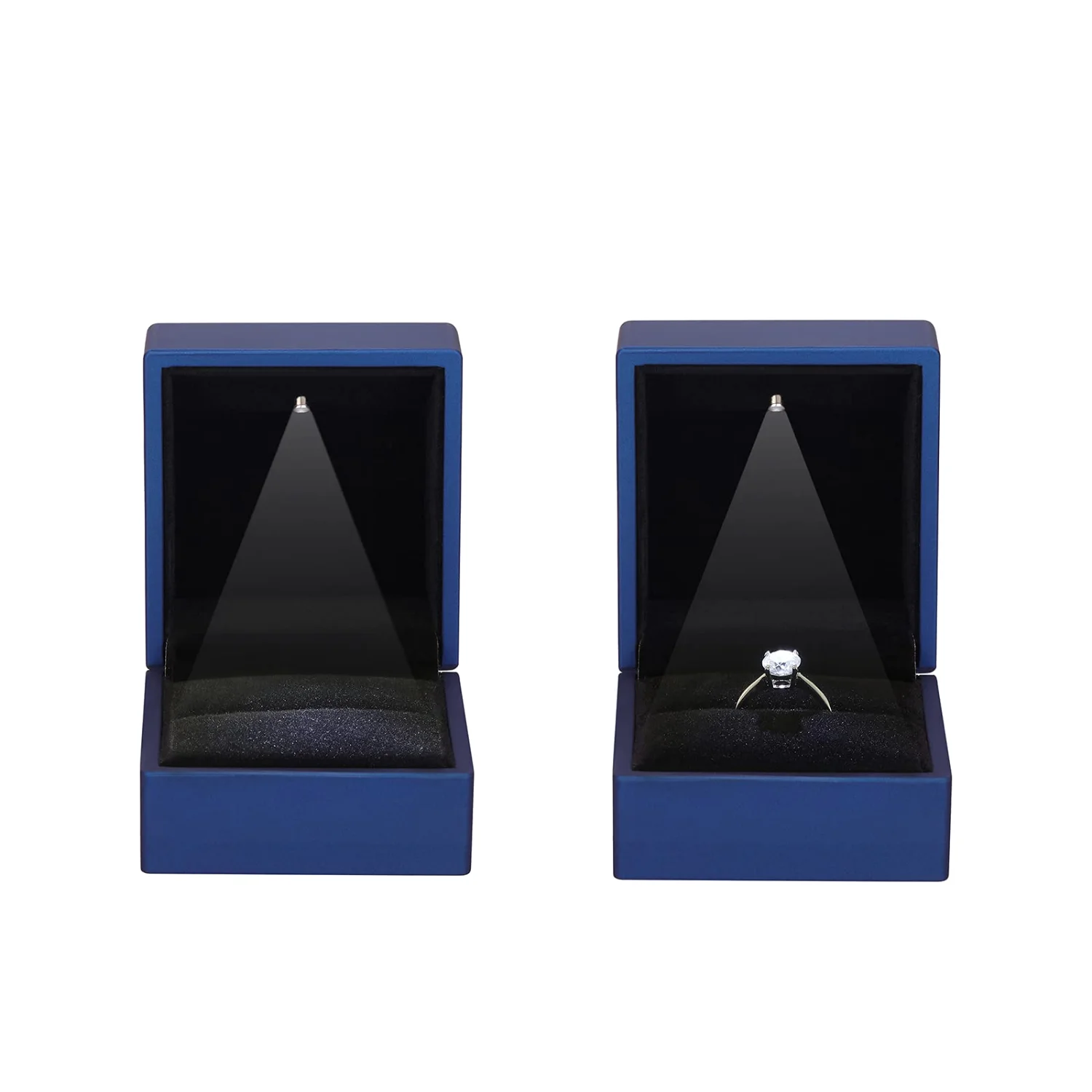 LETURE LED Ring and Earring Boxes, Set of 2 in Blue