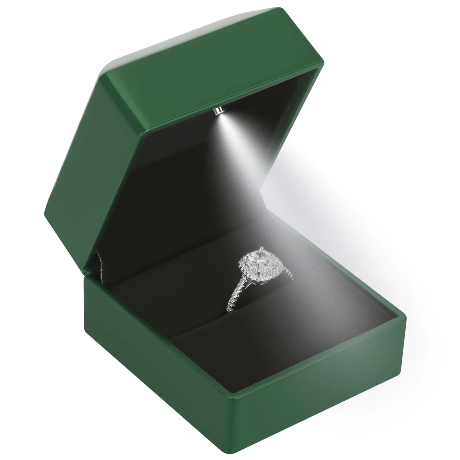 LETURE LED Ring Box in Green