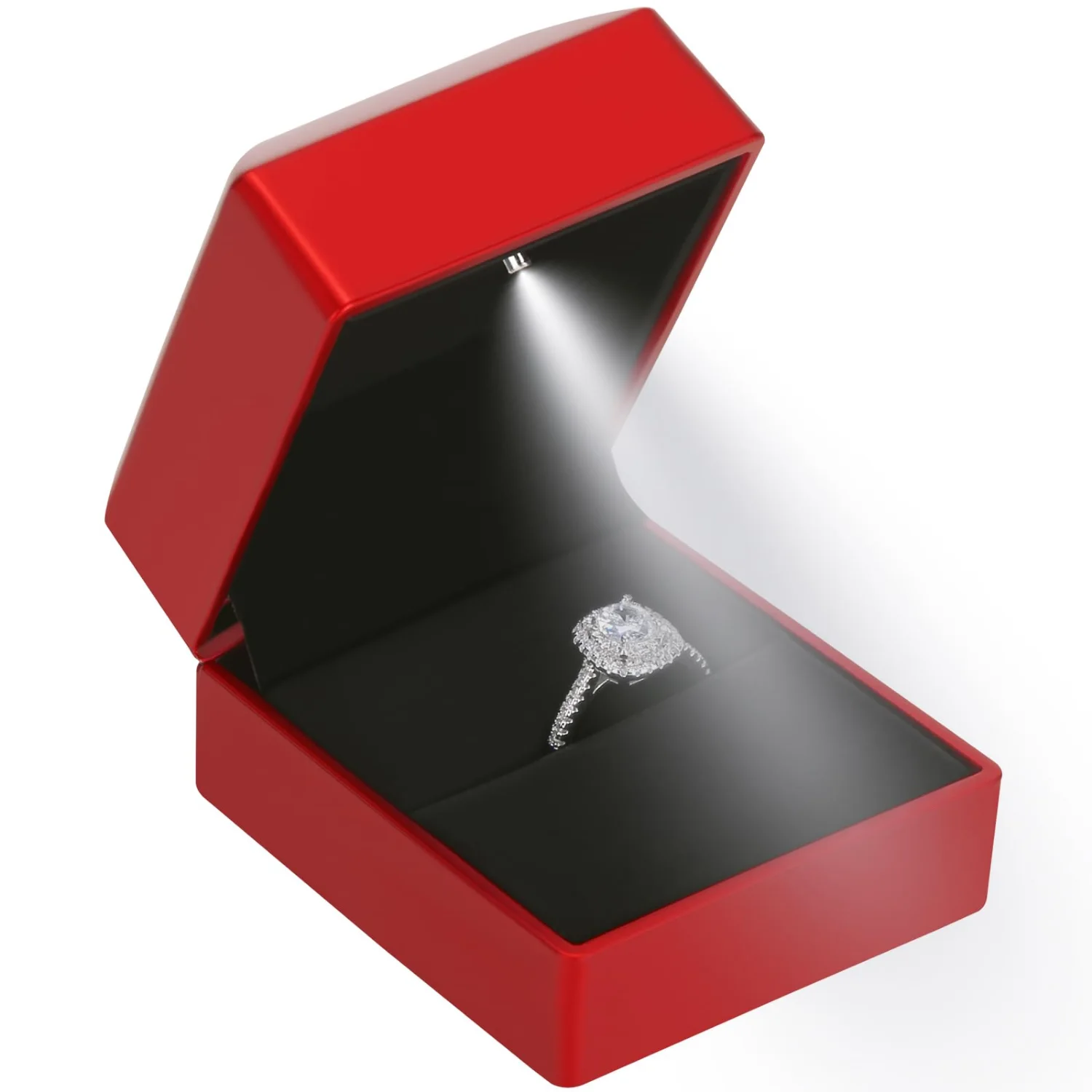 LETURE LED Ring Box in Red