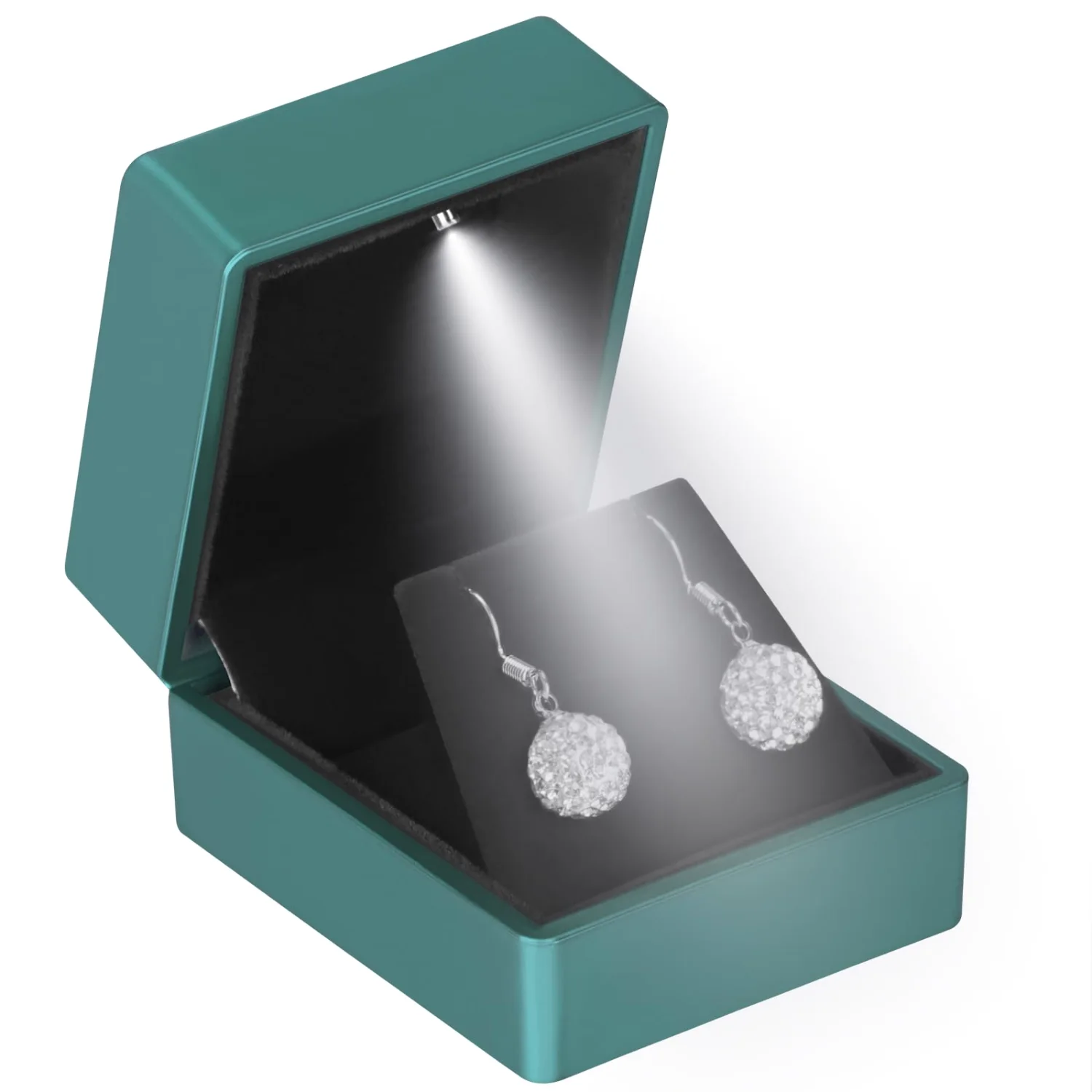 LETURE LED Stud Earring Box in Green