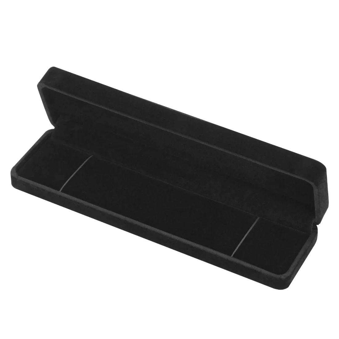 LETURE Long Velvet Boxes, Set of 4 in Black, view 4