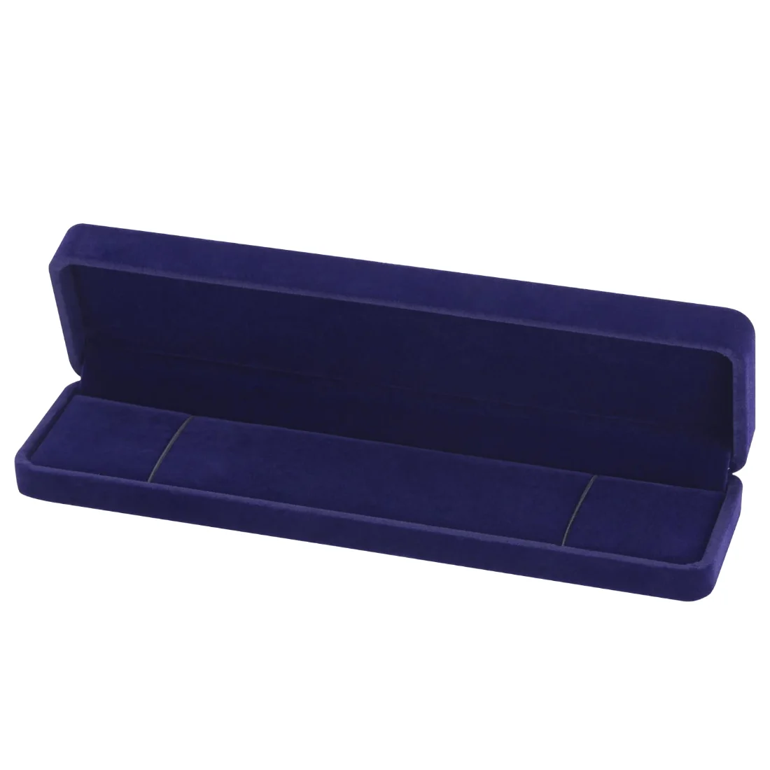 LETURE Long Velvet Boxes, Set of 4 in Blue, view 5