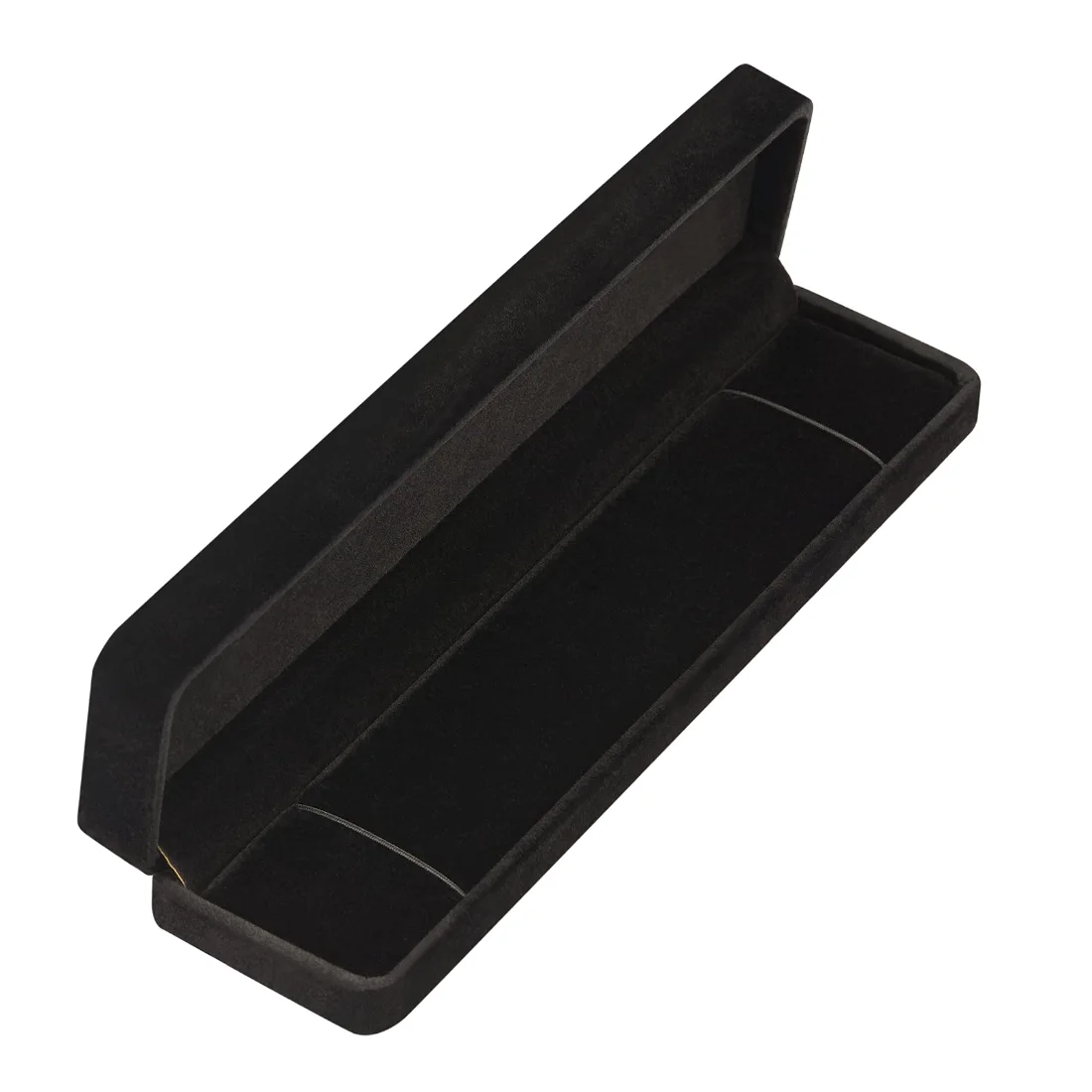 LETURE Long Velvet Chain Boxes, Set of 2 in Black, view 5