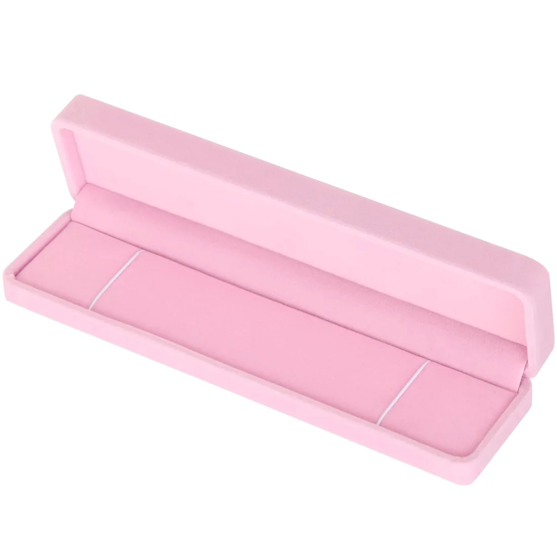 LETURE Long Velvet Chain Boxes, Set of 2 in Pink, view 3