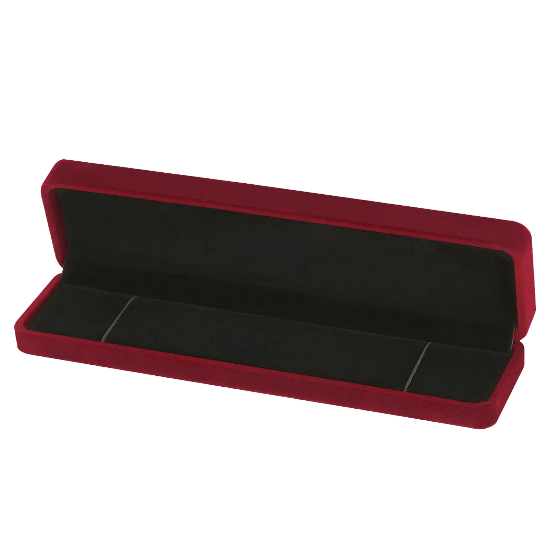 LETURE Long Velvet Chain Boxes, Set of 2 in Red, view 2