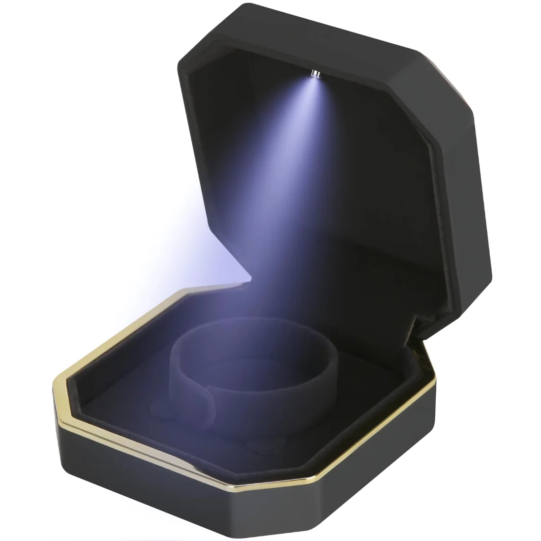 LETURE Luxury LED Bracelet Box in Black, view 4