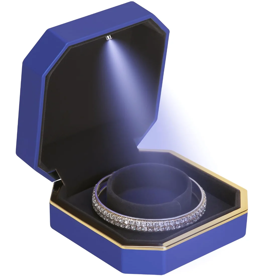 LETURE Luxury LED Bracelet Box in Blue, view 5