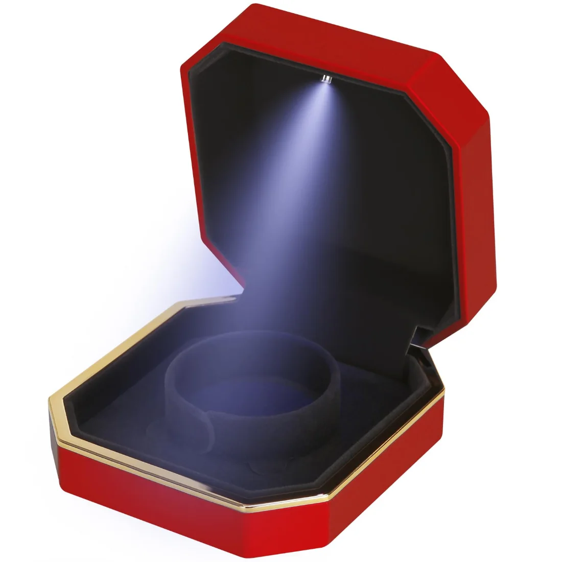 LETURE Luxury LED Bracelet Box in Red, view 5