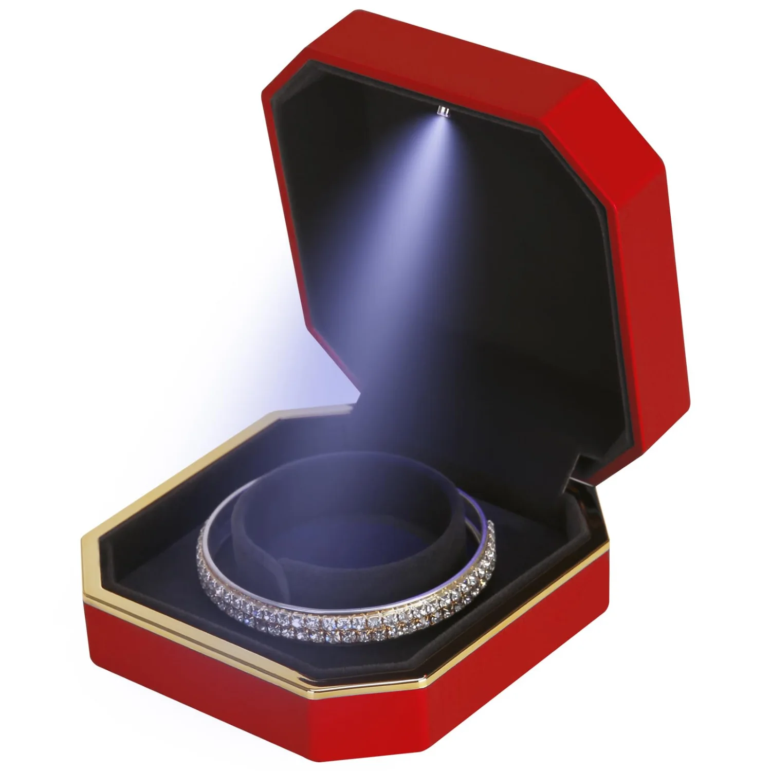 LETURE Luxury LED Bracelet Box in Red