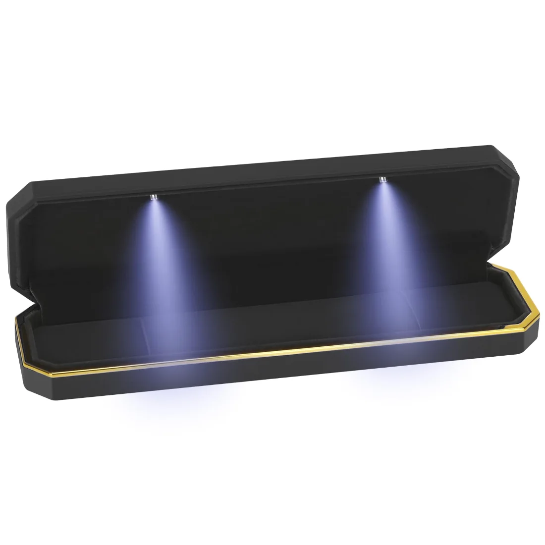 LETURE Luxury LED Long Chain Box in Black, view 4